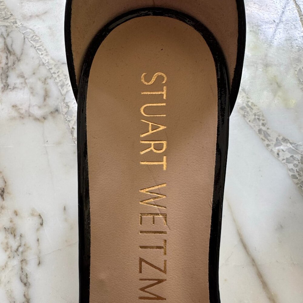 Stuart Weitzman Womens Nudist Curve Heel Black Pa… - image 3